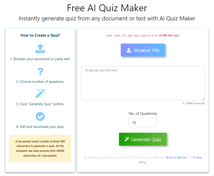 AI Quiz Maker