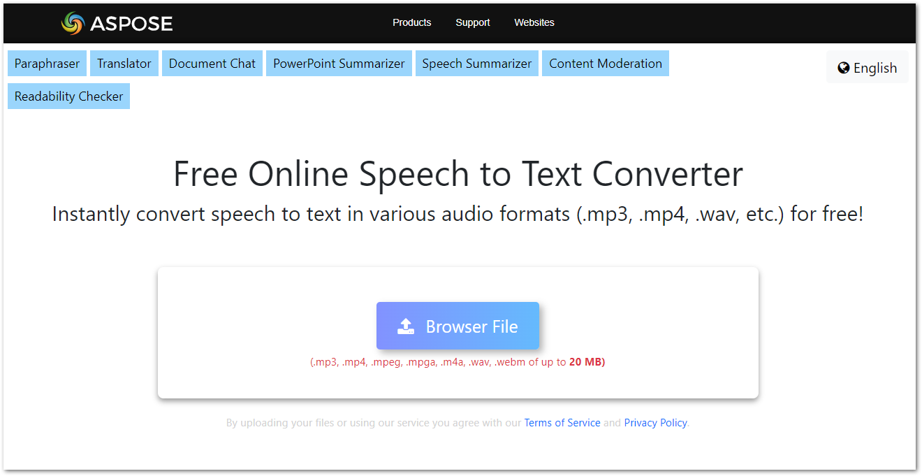 Speech to Text Converter